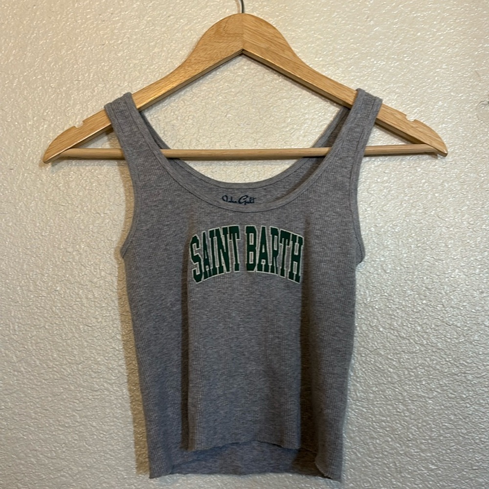 saint barth cropped tank top